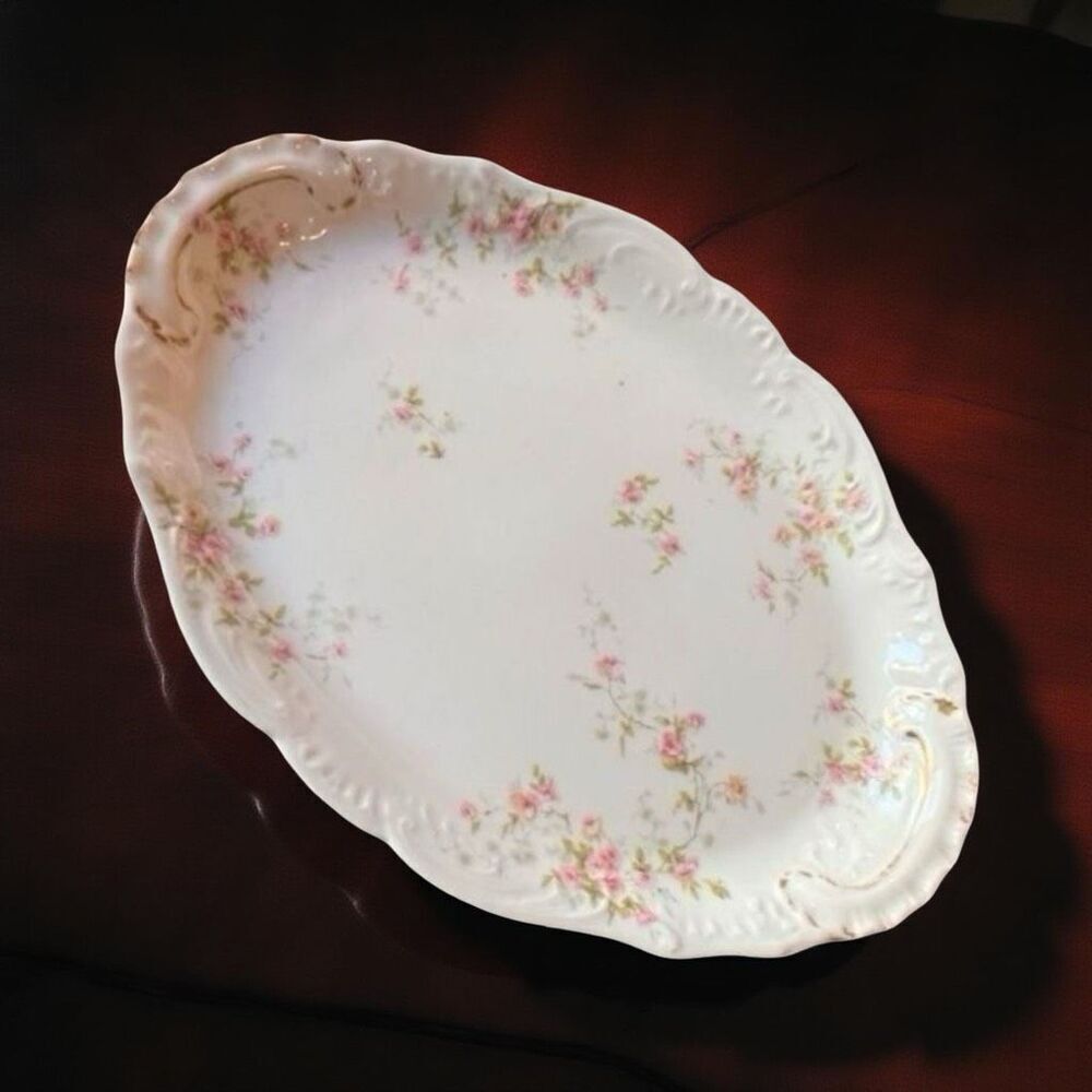 Antique Theodore Haviland Limoges Porcelain 11" Oval Serving Platter